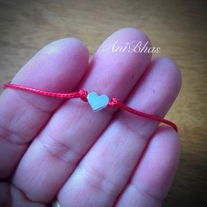 3 Heart Adjustable Wax Cord Bracelets